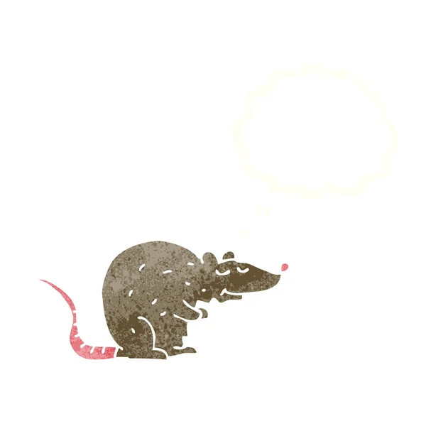 Мультяшний щур з мисленням бульбашки — стоковий вектор