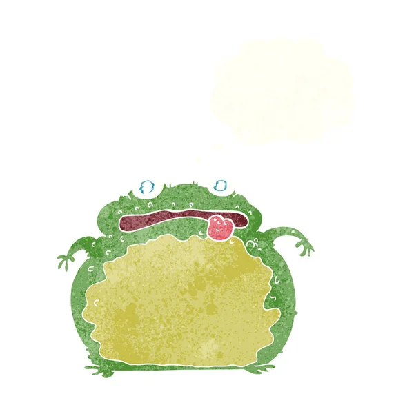 卡通搞笑青蛙与思想泡泡 — 图库矢量图片