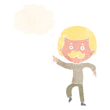 Düşünce baloncuğuyla dans eden baba