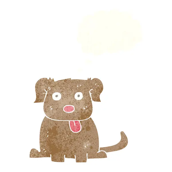 Мультяшний собака з бульбашкою думок — стоковий вектор