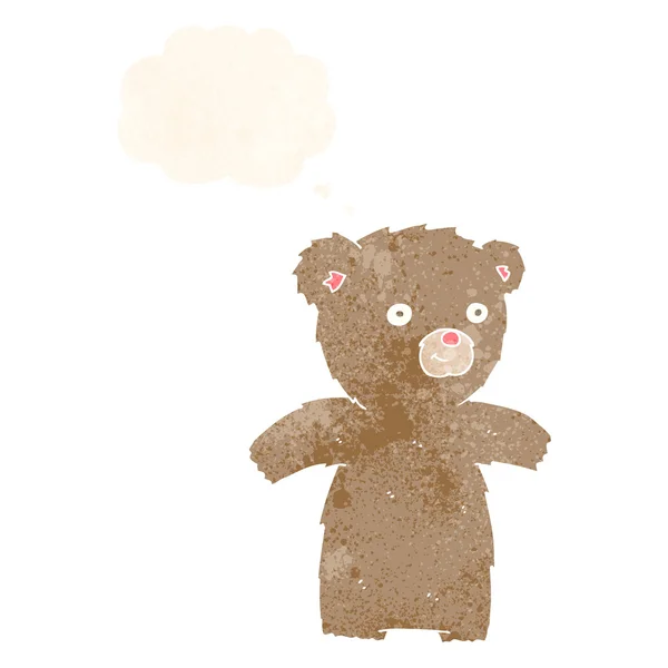 带有思想泡沫的卡通玩具熊 — 图库矢量图片