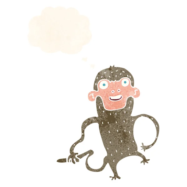 有思想泡泡的卡通猴子 — 图库矢量图片