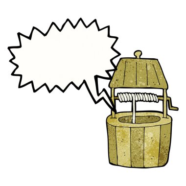 Konuşma baloncuğu ile dilek kuyusu