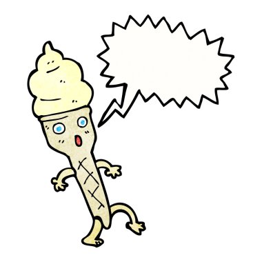 Konuşma balonlu çizgi film dondurması.