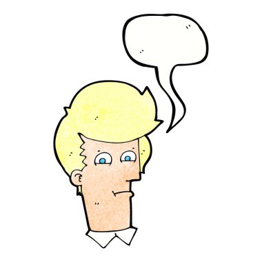 çizgi film adam konuşma balonu gözlerle daralma