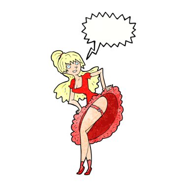 Konuşma baloncuklu flamenko dansçısı.