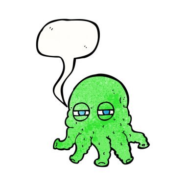 Konuşma baloncuklu uzaylı yüzü