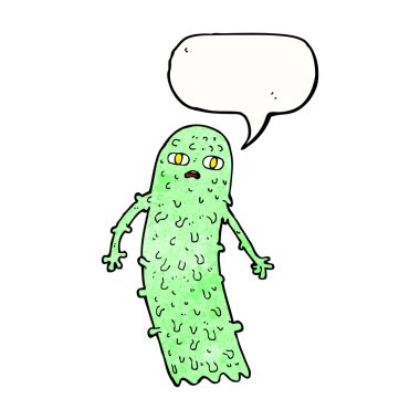 Konuşma baloncuklu hayaletli karikatür.