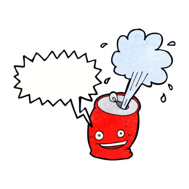 çizgi film fizzing soda konuşma balonu ile olabilir