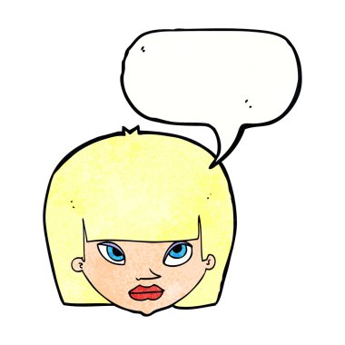 karikatür rahatsız kadınla konuşma balonu