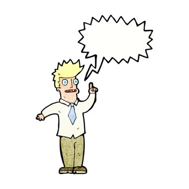 Konuşma baloncuğu fikri olan çizgi film adamı.