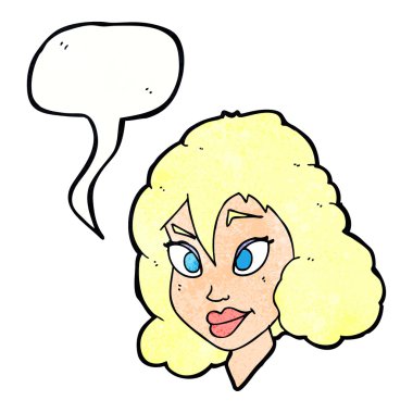 çizgi film güzel kadınla konuşma balonu