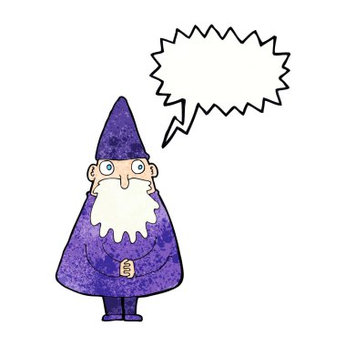 Konuşma baloncuklu çizgi film sihirbazı