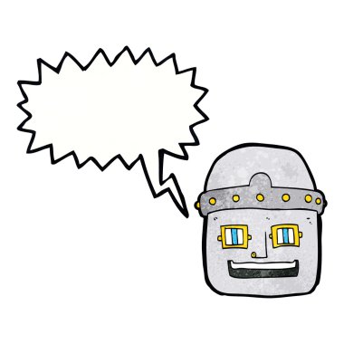 çizgi film robot kafa ile konuşma balonu