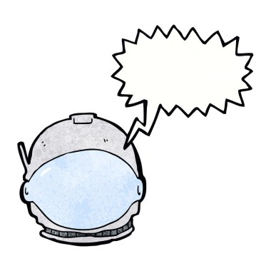 Konuşma baloncuklu astronot suratı