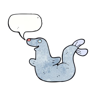 Konuşma baloncuklu çizgi film mührü