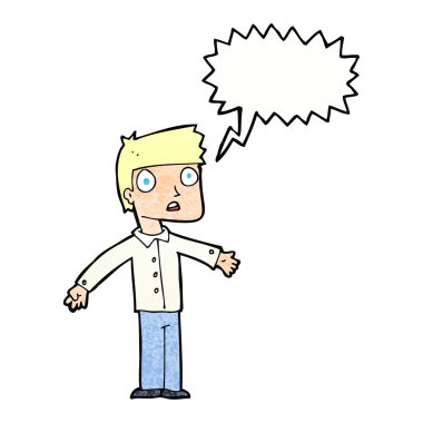 karikatür adamı konuşma balonuyla şok etti