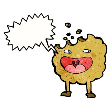 Konuşma balonlu çerez çizgi film karakteri