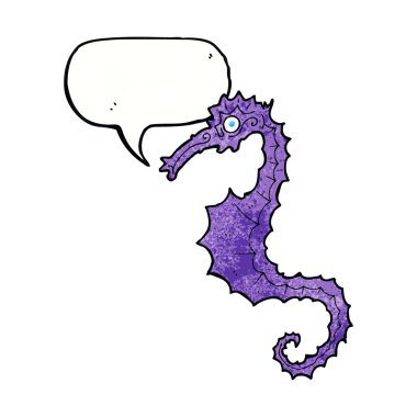 Konuşma baloncuklu karton deniz atı