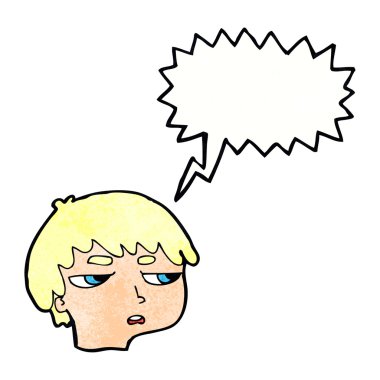 çizgi film konuşma baloncuğu ile rahatsız çocuk