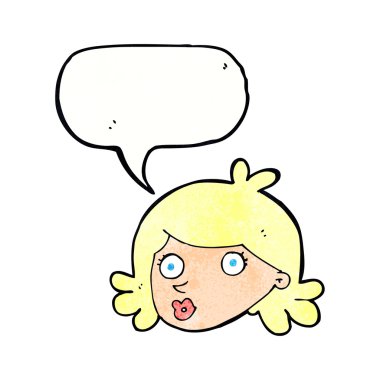 Konuşma baloncuklu güzel bir çizgi film.