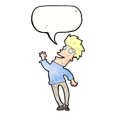 çizgi film mutlu adam konuşma baloncuğu ile