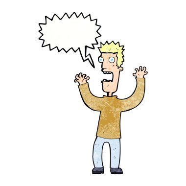 Çizgi film konuşma balonuyla adamı dehşete düşürdü.