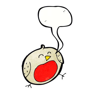 Konuşma balonlu çizgi robin