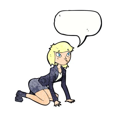 çizgi film kadın üzerine çöküp ile konuşma balonu