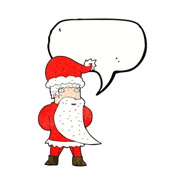 Konuşma balonlu çizgi film Noel Baba