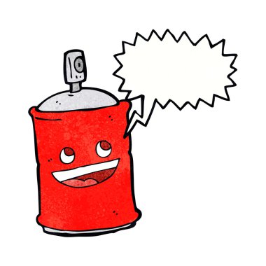 konuşma balonu ile karikatür sprey olabilir