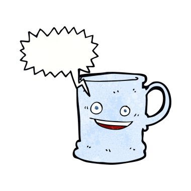 Konuşma balonlu çizgi film kupası