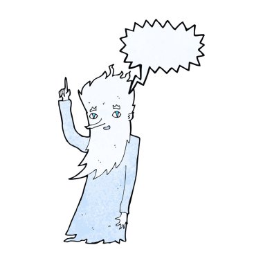 Jack Frost 'un konuşma baloncuklu çizgi filmi