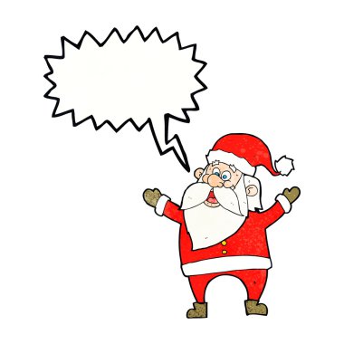 Konuşma balonlu çizgi film Noel Baba