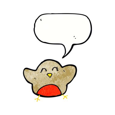 Konuşma balonlu çizgi robin