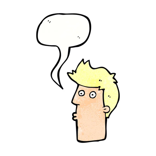 Hombre de dibujos animados sorprendido con burbuja de habla — Archivo Imágenes Vectoriales