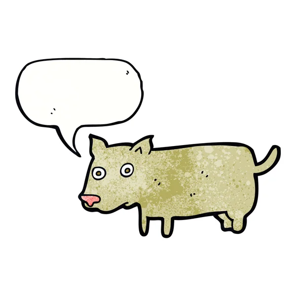 Fumetto cagnolino con la bolla discorso — Vettoriale Stock