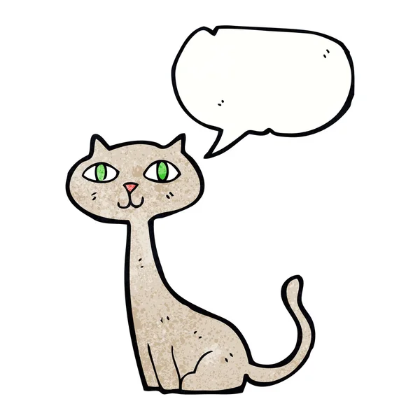 卡通猫与语音泡沫 — 图库矢量图片
