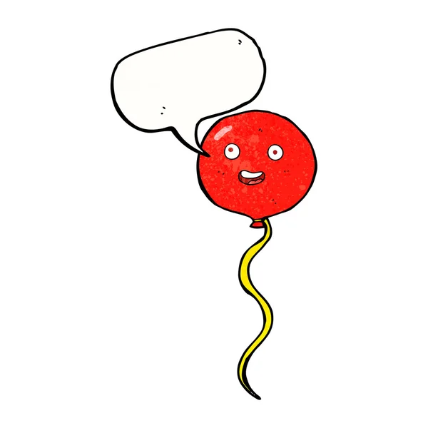 Cartoon Party Ballon mit Sprechblase — Stockvektor