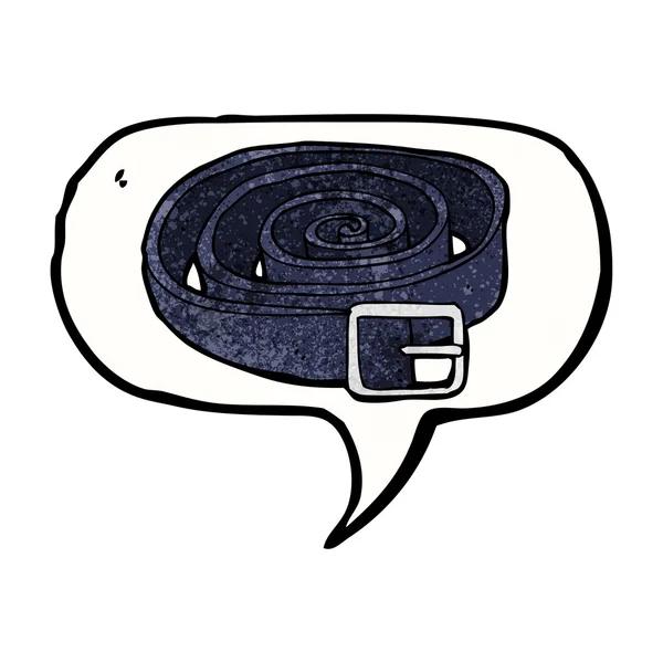 Bande dessinée ceinture en cuir avec bulle de parole — Image vectorielle