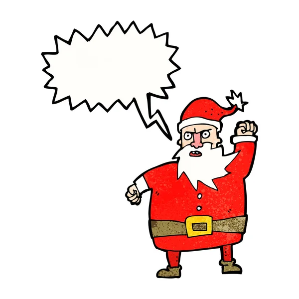 Dibujos animados Santa Claus con burbuja de habla — Vector de stock