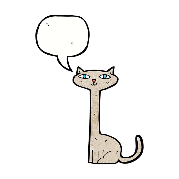 Cartoon-Katze mit Sprechblase — Stockvektor