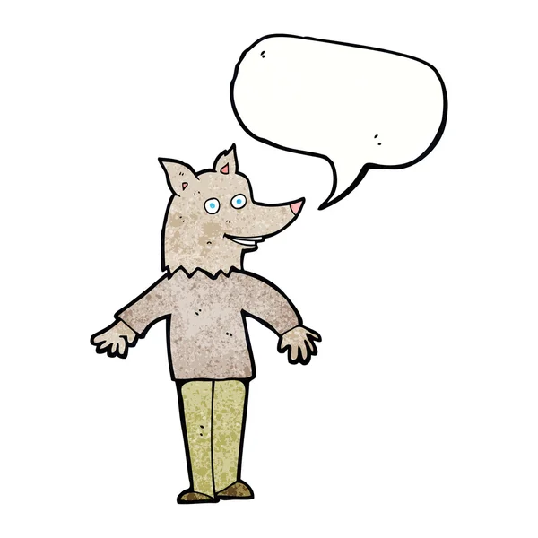 卡通人物快乐的狼人 — 图库矢量图片