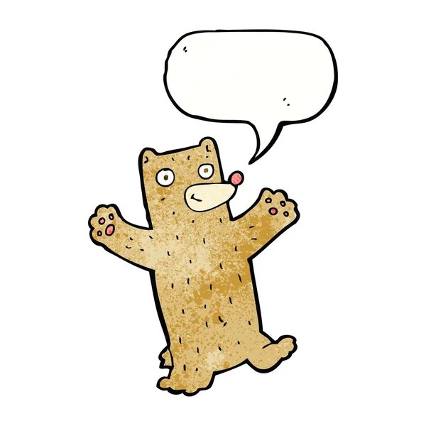 Мультфильм медведь с пузырьком речи — стоковый вектор
