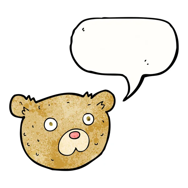 Καρτούν αρκουδάκι με φούσκα ομιλία — Διανυσματικό Αρχείο