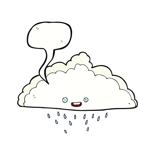 吹き出し付きの漫画雨雲 — ストックベクタ