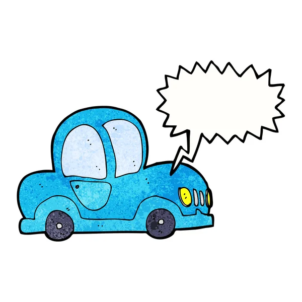 Cartoon car with speech bubble — Stock Vector