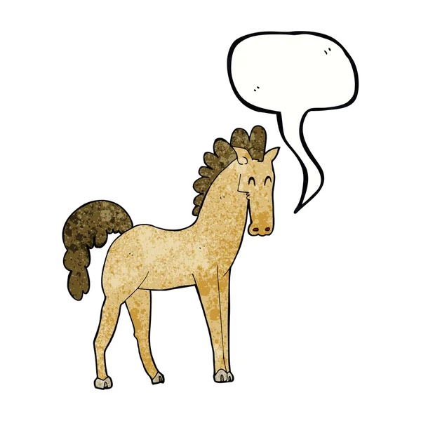 Cartoon horse with speech bubble Stock Vector