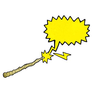 Konuşma baloncuklu sihirli değnek