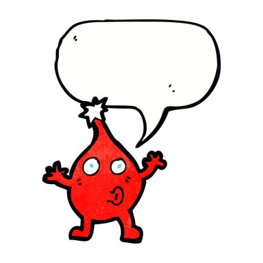 Konuşma balonlu komik noel karakteri